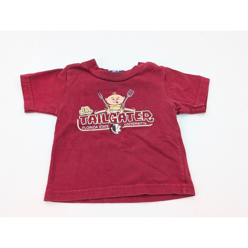 FSU Noles Vintage Football Florida State Tailgate Maroon Baby T-Shirt Size 6M
